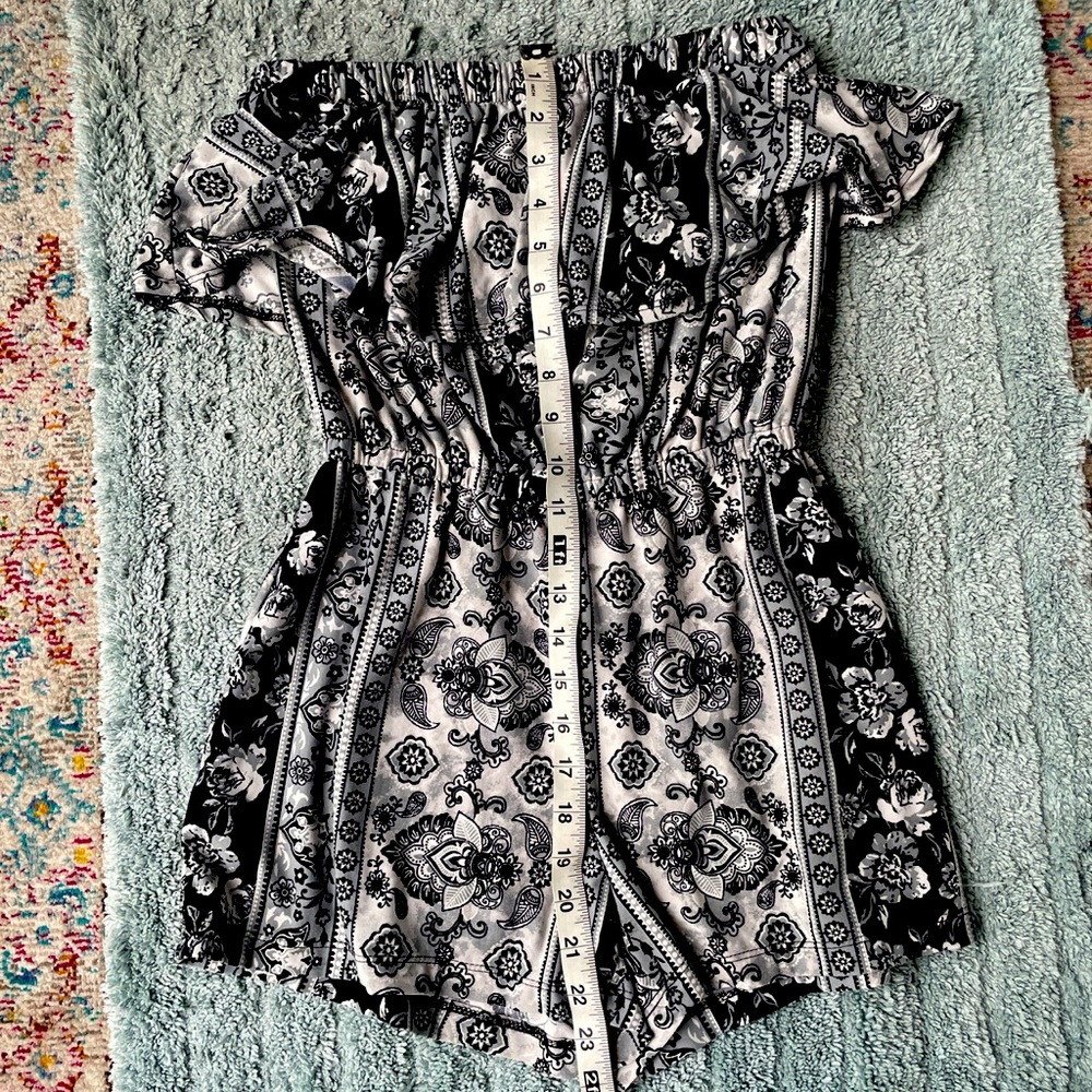 Black and white romper
